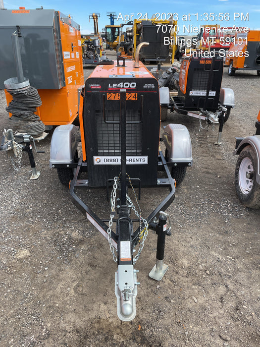 2022 Lincoln Electric LE400 Kubota V1505, Trlr, Cable Rack, Light Kit, ES Decals, T3