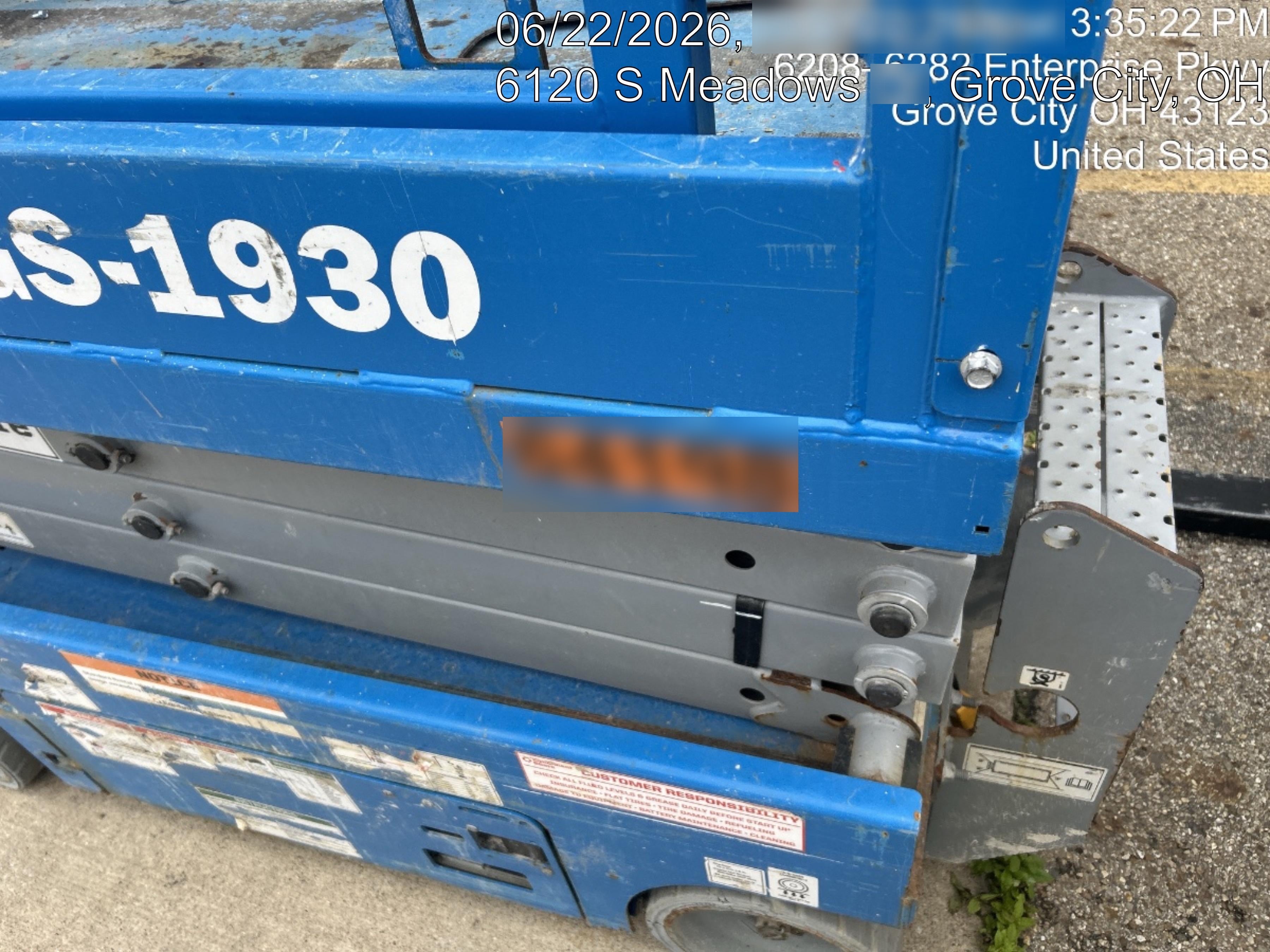 2020 Genie GS-1930 Solid Non Marking Tires, Beacon, Folding rails with half height swing gate