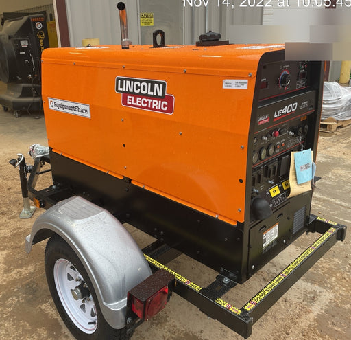 2022 Lincoln Electric LE400 Kubota V1505, Trlr, Cable Rack, Light Kit, ES Decals, T3
