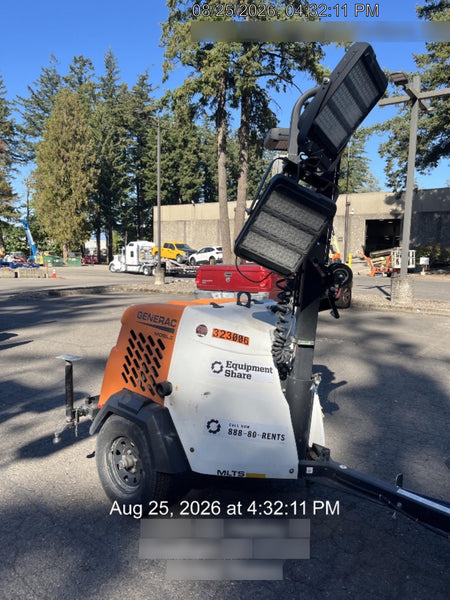 2023 Generac MLT2 Diesel, Flex Switch 120V Input, Powerzone Controller, (4) 320W LED Lights, 4kW Generator, 39.9 Gal Fuel Tank, 2" Ball, T3