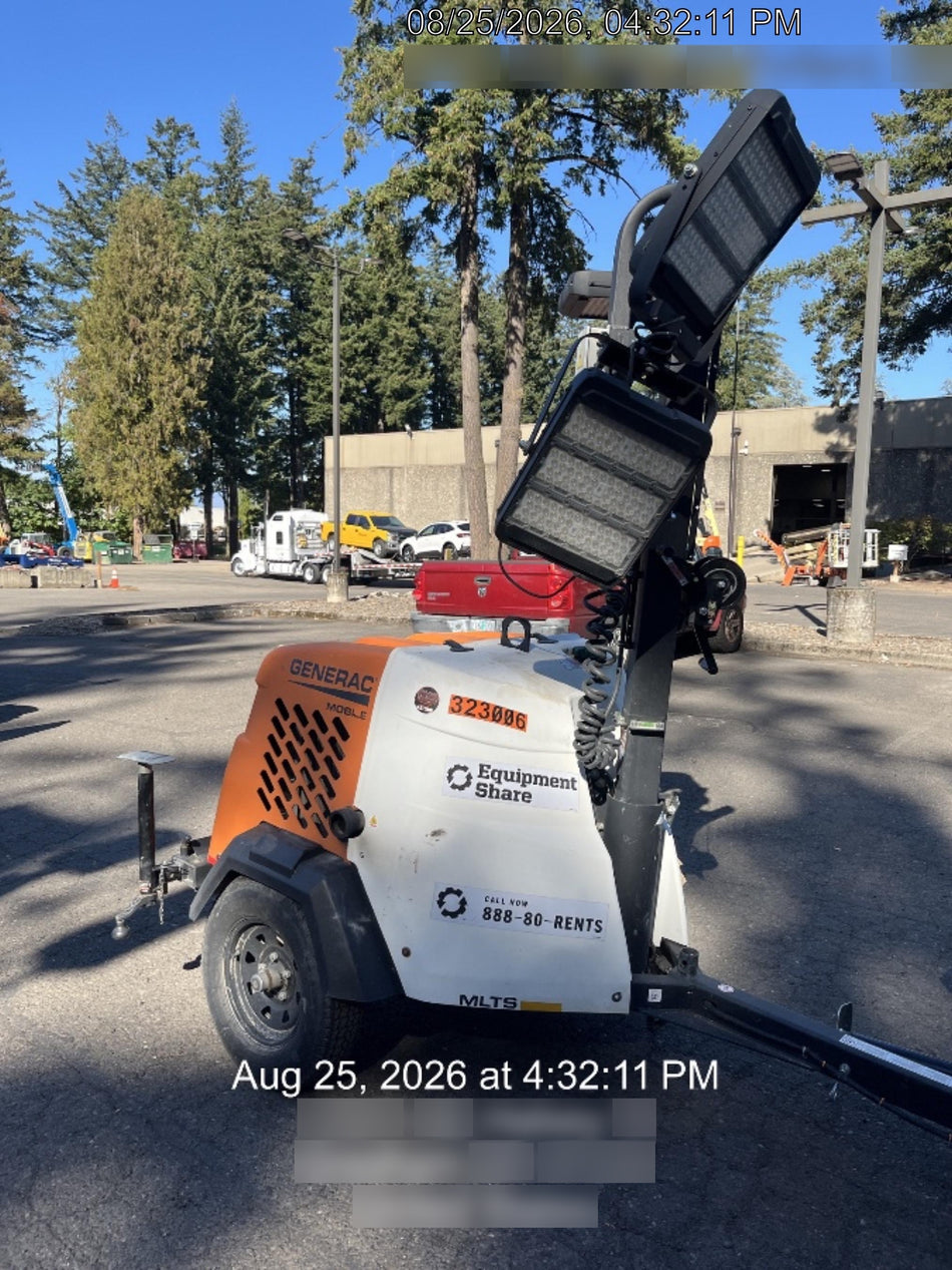2023 Generac MLT2 Diesel, Flex Switch 120V Input, Powerzone Controller, (4) 320W LED Lights, 4kW Generator, 39.9 Gal Fuel Tank, 2" Ball, T3