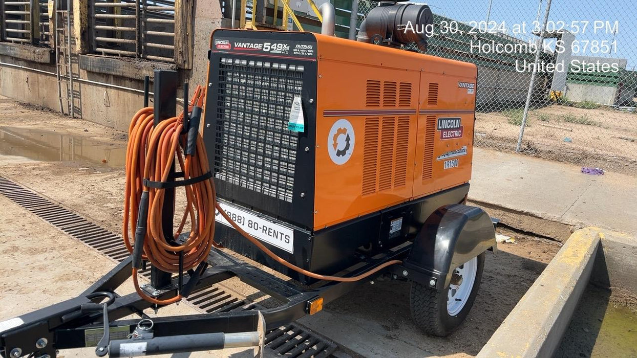 2021 Lincoln Electric Vantage 549X Ready Pak 3, ORANGE (includes trailer, cable rack, fender light kit)