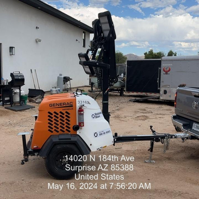 2023 Generac MLT2 Diesel, Flex Switch 120V Input, Powerzone Controller, (4) 320W LED Lights, 4kW Generator, 39.9 Gal Fuel Tank, 2" Ball, T3