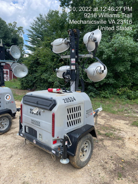 2018 Wacker Neuson LTV6L-MH Wacker Neuson LTV6L Mobile Light Tower w/Fuel Level Sensor Installed