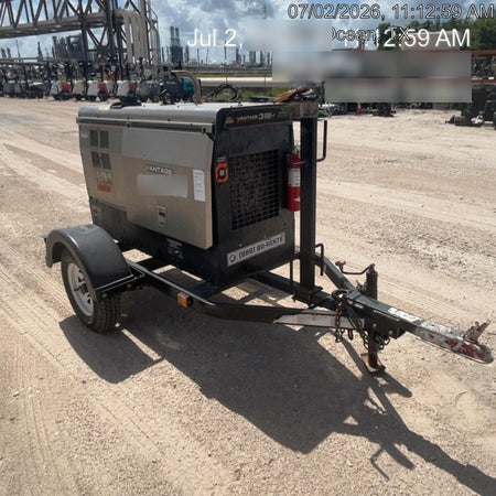 2019 Lincoln Electric Vantage 322 Ready-Pak 3, Two Wheel Trailer, Fender and Light Kit, Cable Rack