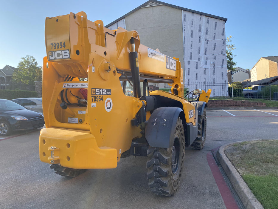 2020 JCB 512-56 Canopy, 74Hp, Solid Tires, Work Lights, Beacon, Aux Hydraulics, Back up Alarm, Lifting Eye, ES Decals