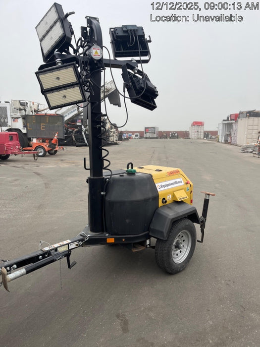 2022 Allmand NLV3GR (4) LED Light Fixture 350W, 23' Vertical Mast, 3kW Prime, Towable, ES Decals, T3