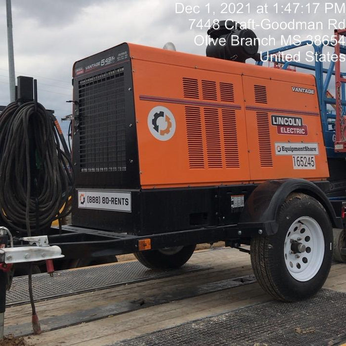 2021 Lincoln Electric Vantage 549X Ready Pak 3, ORANGE (includes trailer, cable rack, fender light kit)