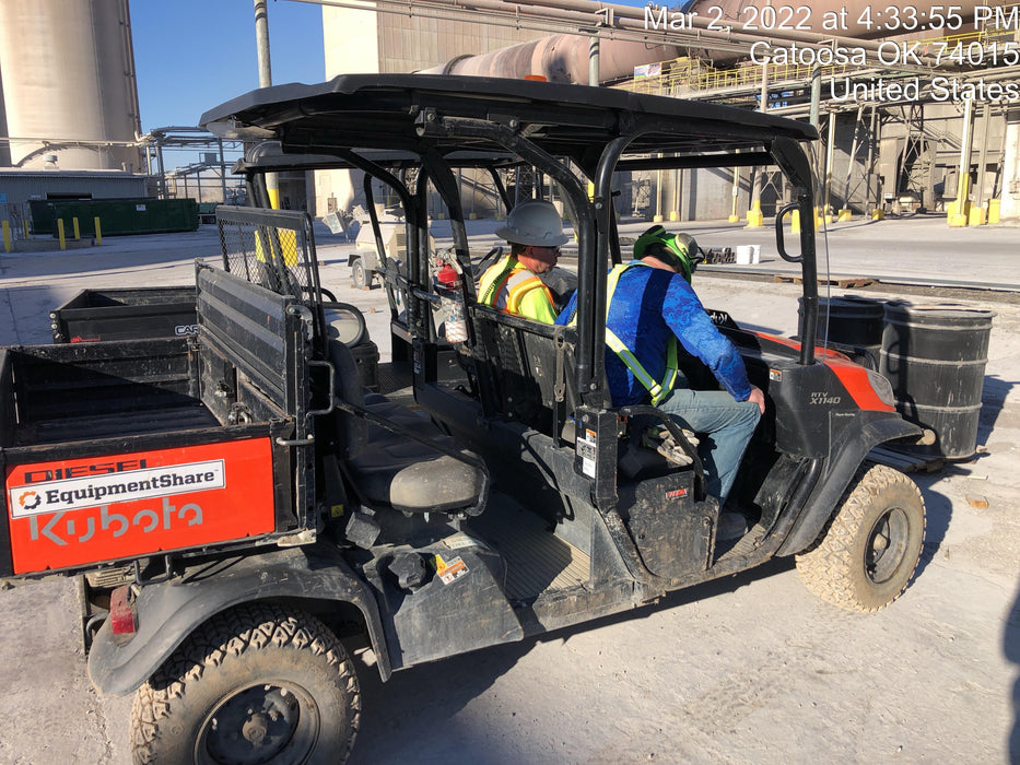 2021 Kubota RTV-X1140W-H Plastic Canopy, Windshield Acrylic Clear, LED Strobe Light, Wire Harness Kit, Back up Alarm