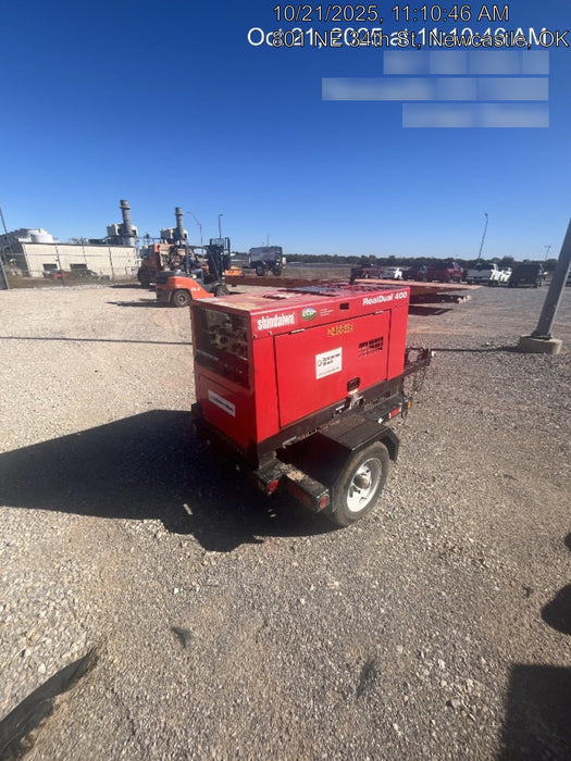 2022 Shindaiwa DGW400MDL Kubota D902 Engine, 23 HP, Dual Op Welder, Wire, Arc, Droop Stick, Tig, and CC Stick Functionality, Simulphase, 3 Phase and 1 Phase Gen Output, Single Axle NB Trlr, Slr Trckl Chrg 12V 12W, Fire Ext