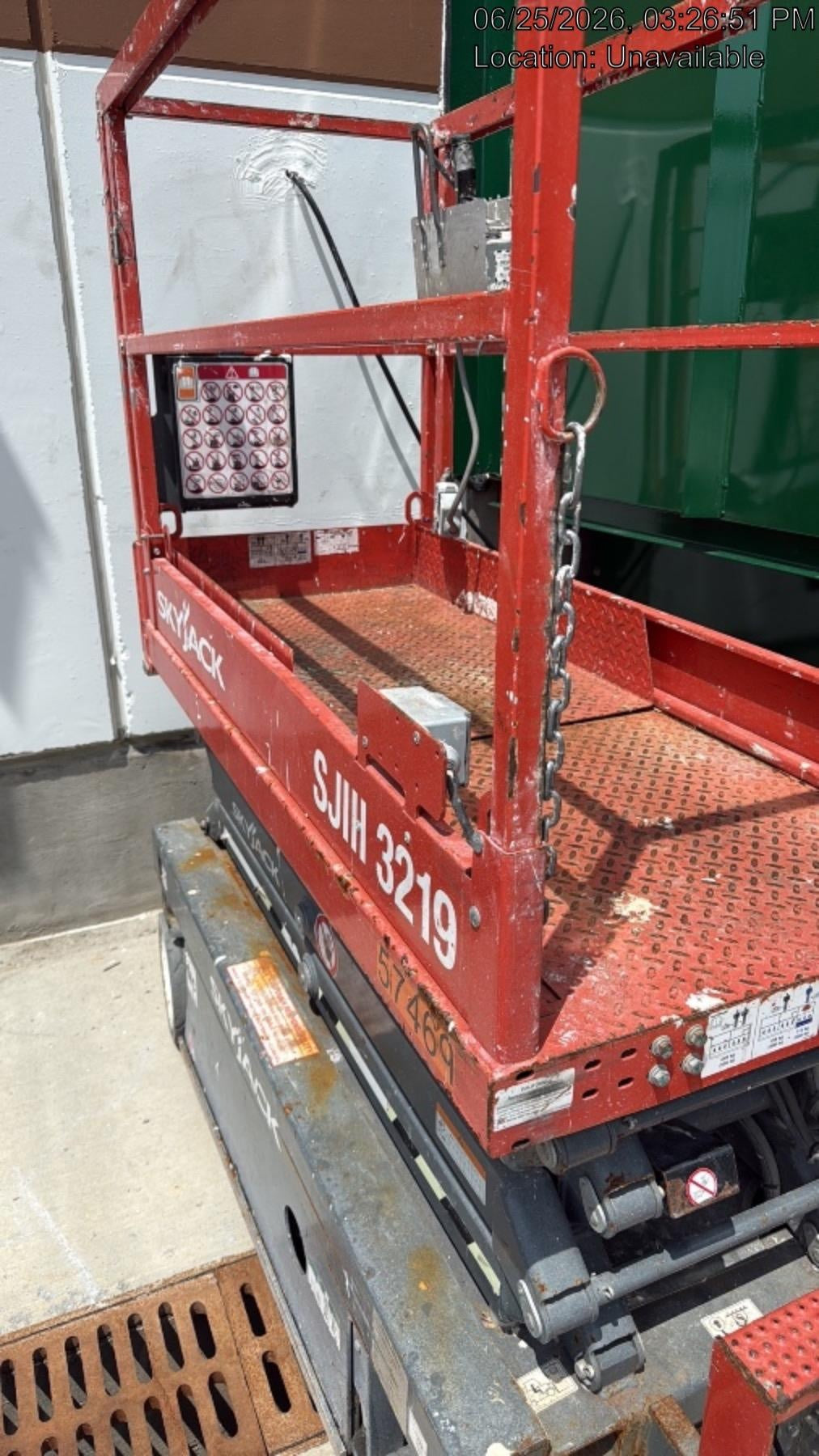 2018 Skyjack SJIII-3219 Standard Rental Specs