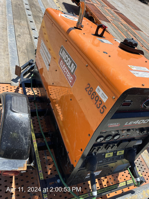 2022 Lincoln Electric LE400 Kubota V1505, Trlr, Cable Rack, Light Kit, ES Decals, T3