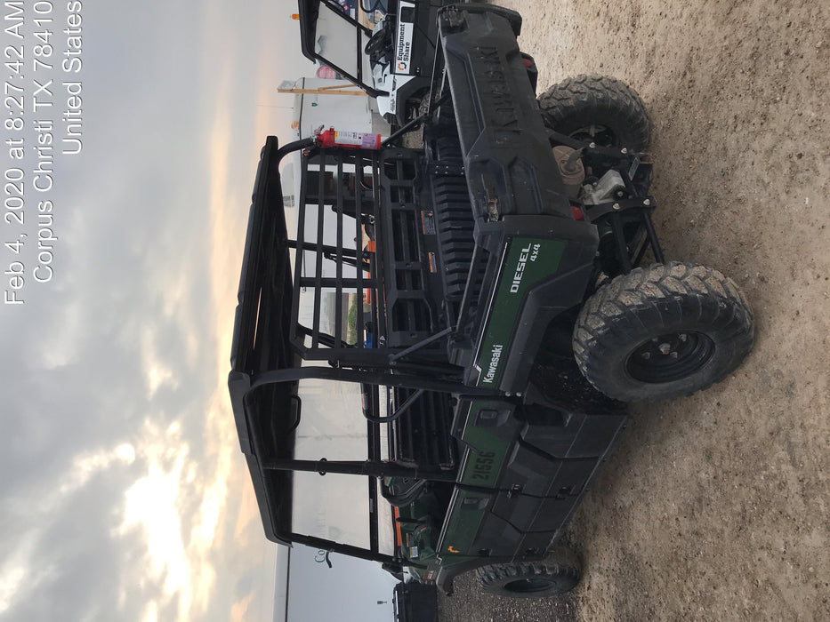 Kawasaki Mule PRO-DXT Kawasaki Mule PRO-DXT Diesel Utility Cart w/Alarm/Beacon, Hard Top, ES Track Hardware