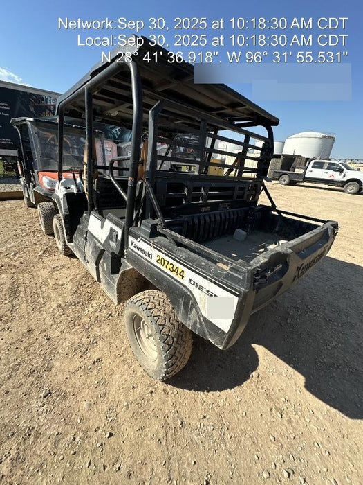 2022 Kawasaki Mule PRO-DXT Standard Options, Backup Alarm, Beacon, Plastic Hard Top, Poly Windshield, Horn Kit