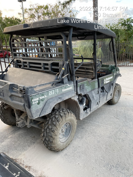 2019 Kawasaki Mule Kawasaki Mule 4x4 Diesel UTV w/Hard Top, Windshield, Beacon, Backup Alarm, ES Keypad/Hardware Installed