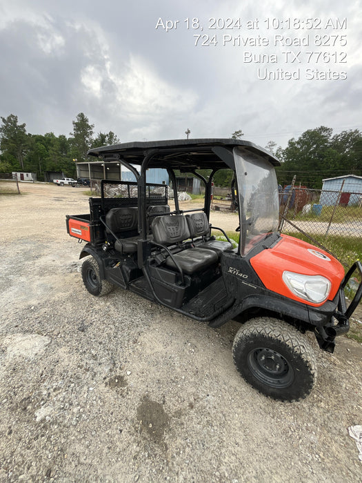 2022 Kubota RTV-X1140W-H Plastic Canopy, Windshield Acrylic Clear, LED Strobe Light, Wire Harness Kit, Back up Alarm