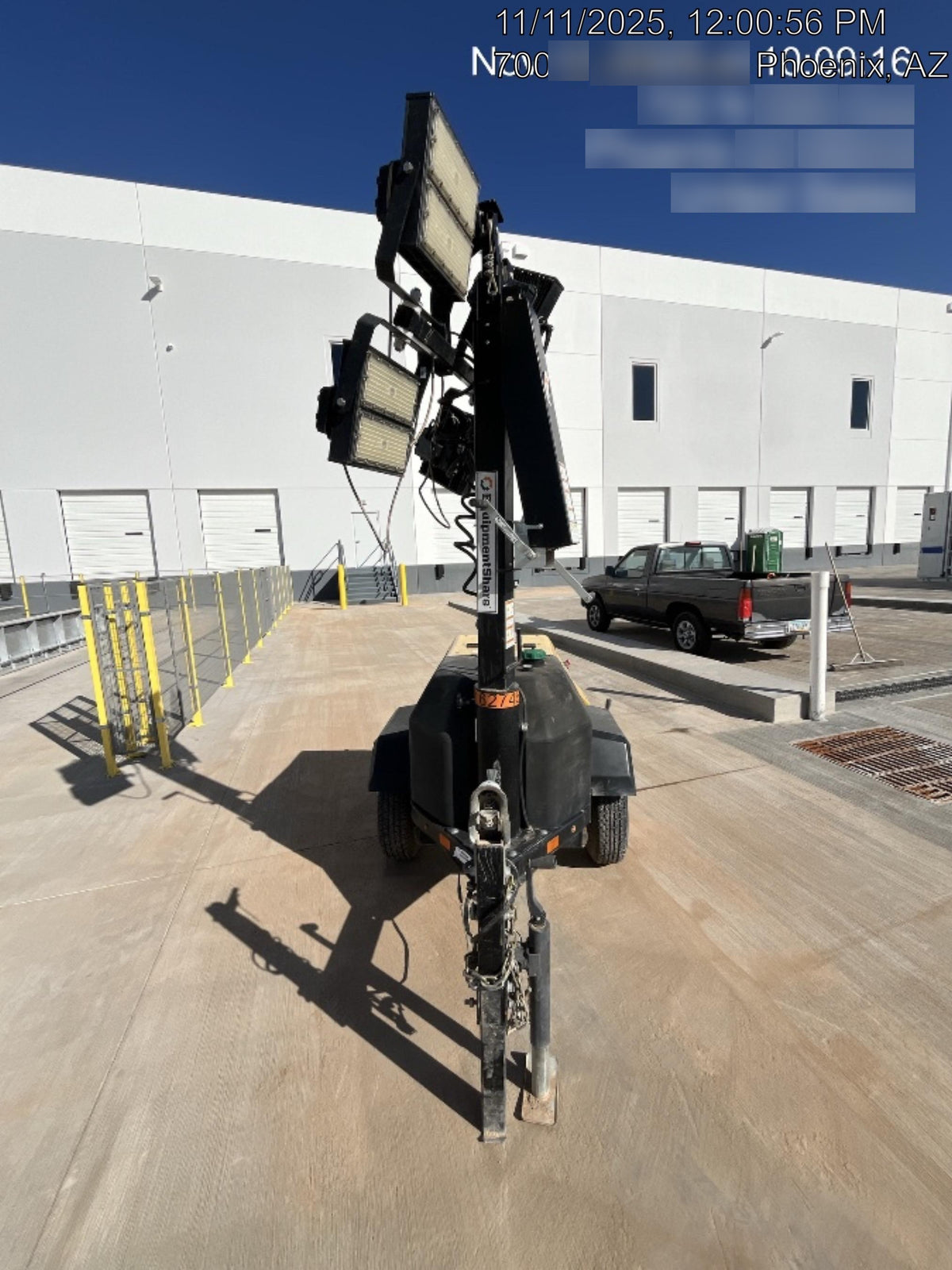2021 Allmand NLV3GR (4) LED Light Fixture 350W, 23' Vertical Mast, 3kW Prime, Towable, Deep Sea L401, Leveling Jacks, Yanmar T4F 5.8hp