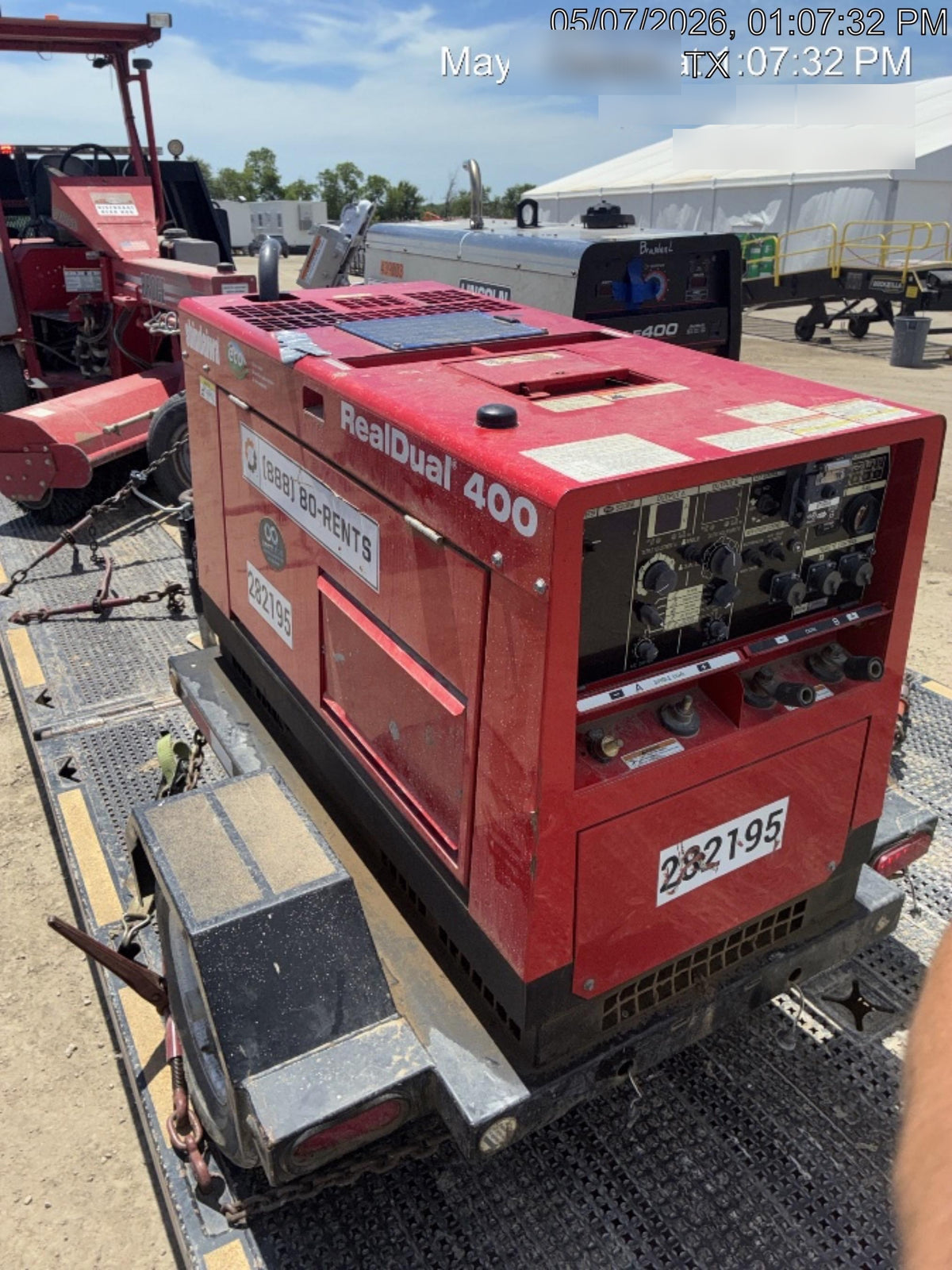 2022 Shindaiwa DGW400MDL Kubota D902 Engine, 23 HP, Dual Op Welder, Wire, Arc, Droop Stick, Tig, and CC Stick Functionality, Simulphase, 3 Phase and 1 Phase Gen Output, Single Axle NB Trlr, Slr Trckl Chrg 12V 12W, Fire Ext