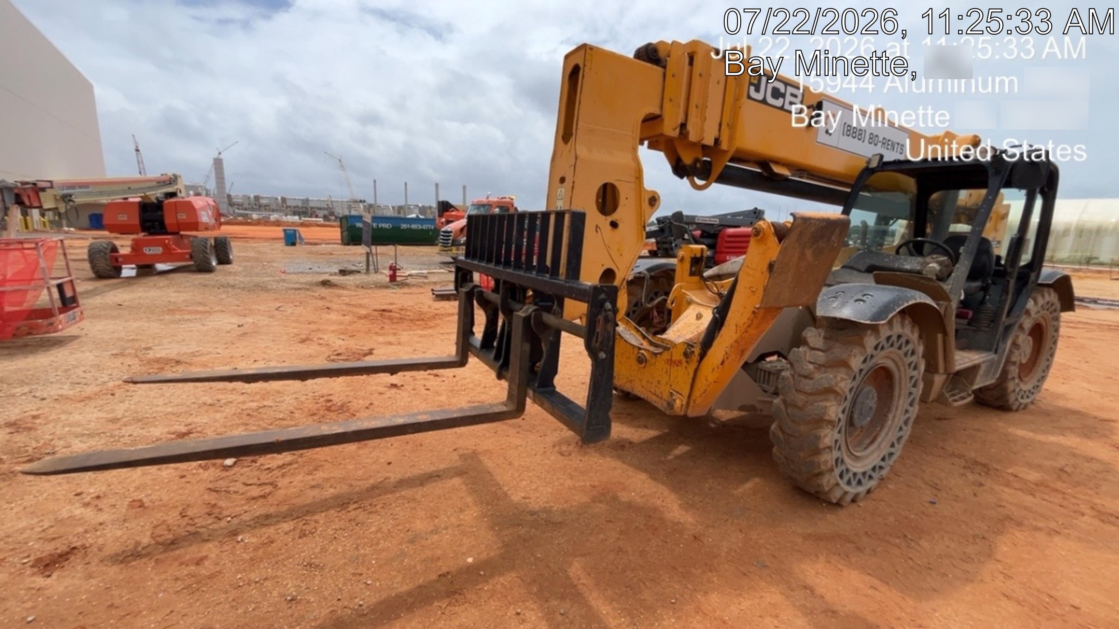 2020 JCB 510-56 Canopy, Solid Tires, Work Lights, Beacon, Aux Hydraulics, Back up Alarm, Lifting Eye, ES Decals