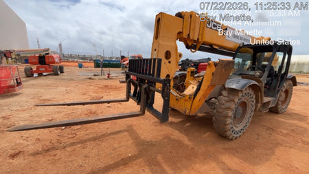 2020 JCB 510-56 Canopy, Solid Tires, Work Lights, Beacon, Aux Hydraulics, Back up Alarm, Lifting Eye, ES Decals