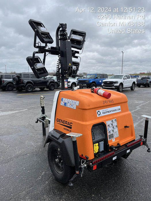 2024 Generac MLT2 Diesel, Flex Switch 120V Input, Powerzone Controller, 
(4) 320W LED Lights, 4kW Generator, 39.9 Gal Fuel Tank, 2" Ball, T3