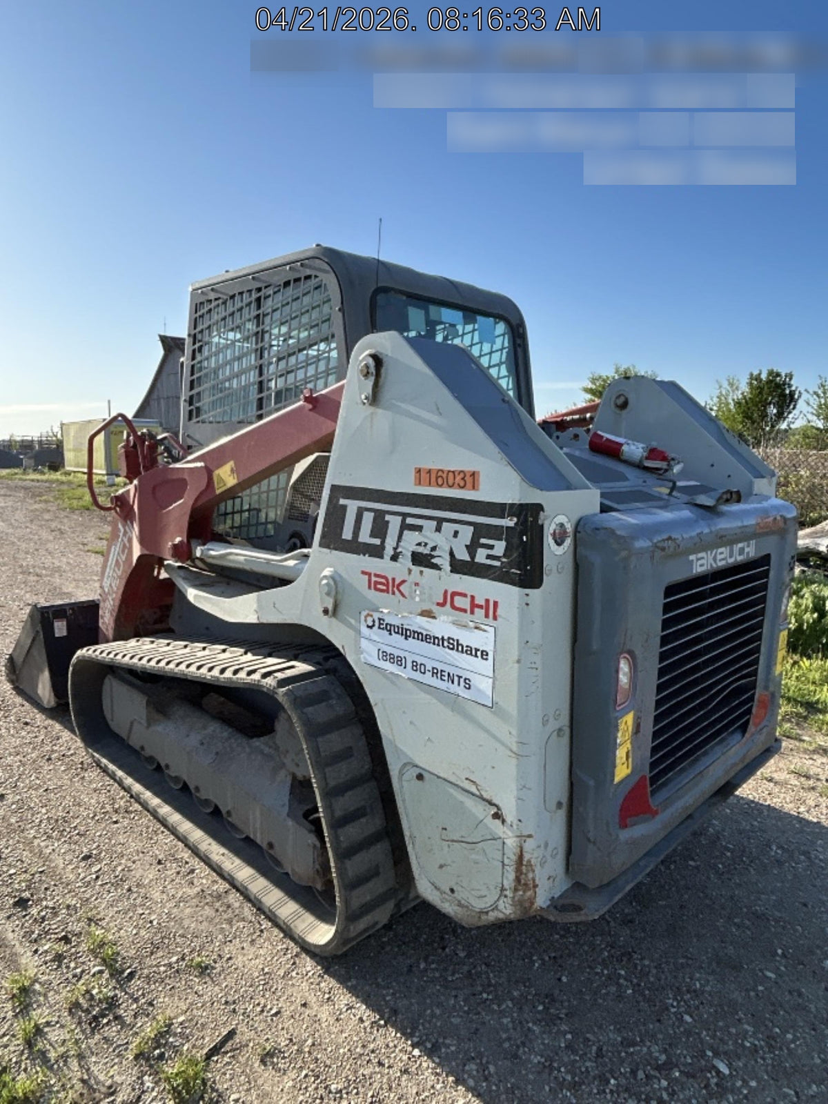 2020 Takeuchi TL12R2-CRR Cab/Heat/Air, Hydraulic QC, Ride Control