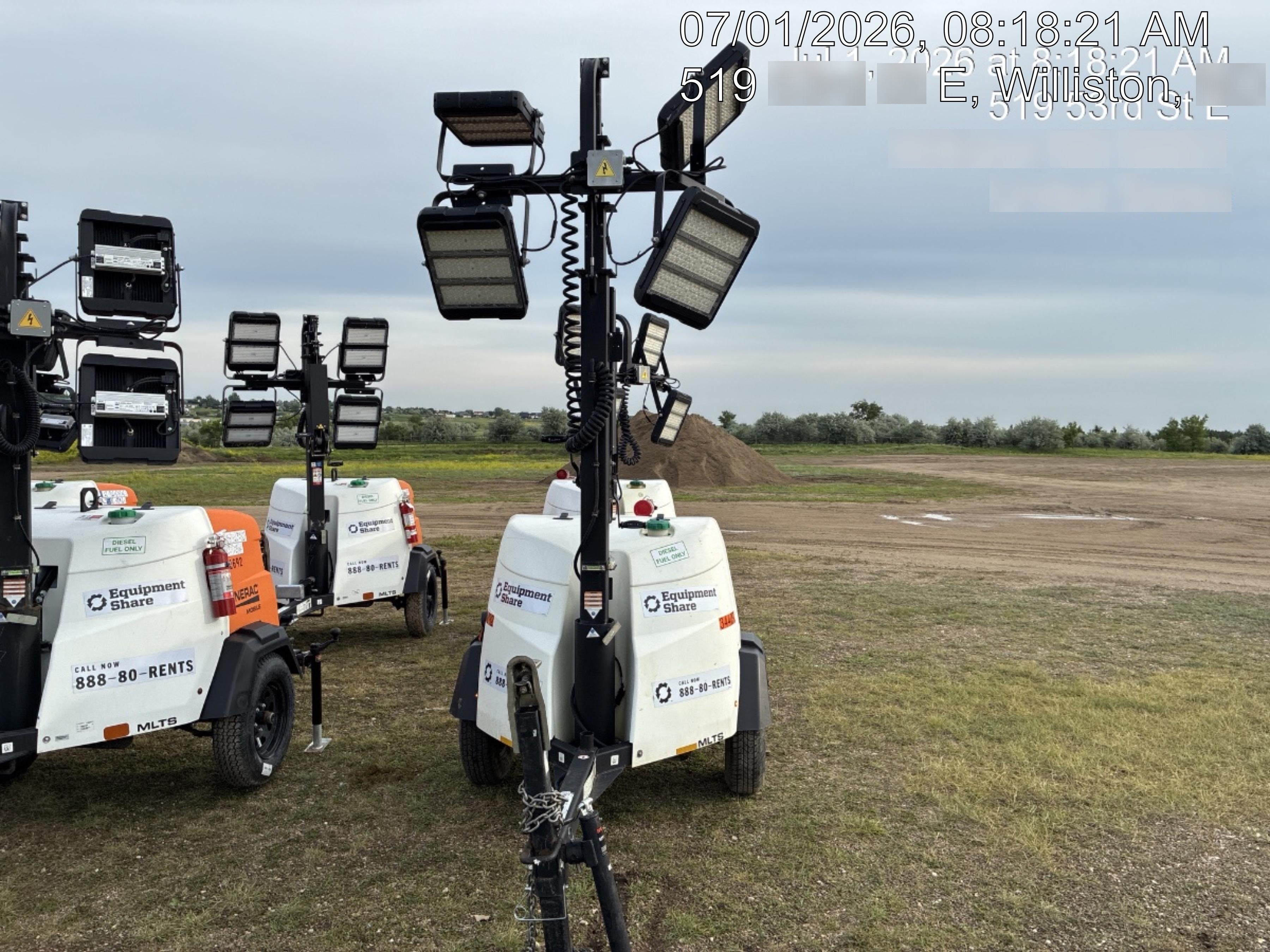 2023 Generac MLT2 Diesel, Flex Switch 120V Input, Powerzone Controller, (4) 320W LED Lights, 4kW Generator, 39.9 Gal Fuel Tank, 2" Ball, T3