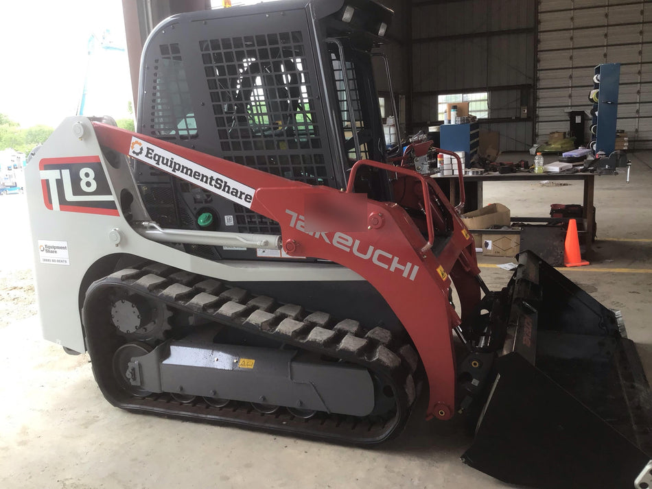 2019 Takeuchi TL8 Cab/Heat/AC, Back-up Alarm, Hydraulic QC 76" HD Bucket with smooth bolt-on edge