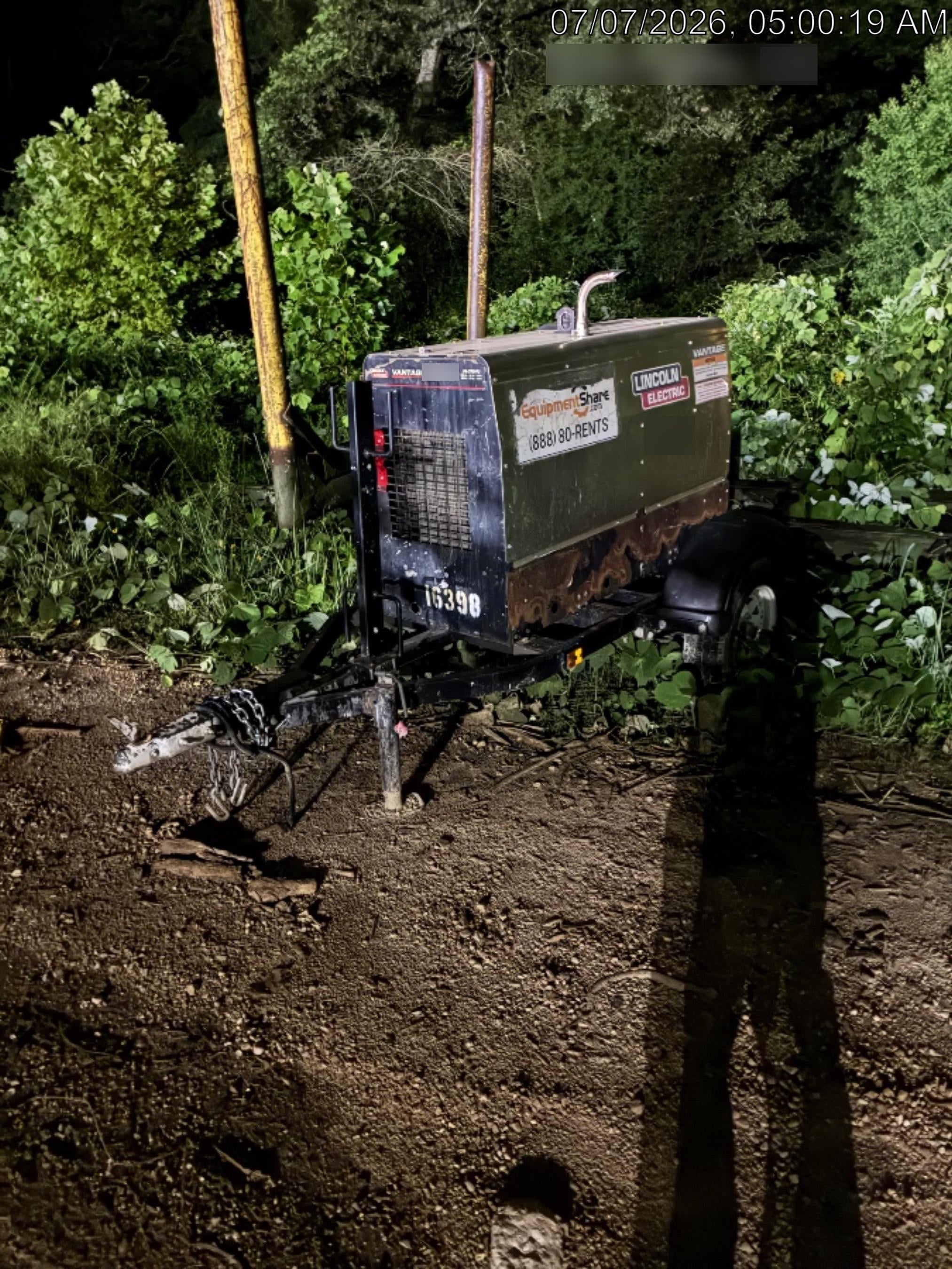 2018 Lincoln Electric Vantage 322 Lincoln Vantage 322 Welder Ready Pak 3 - Vantage 322, Trailer, Fender and light kit, Cable rack