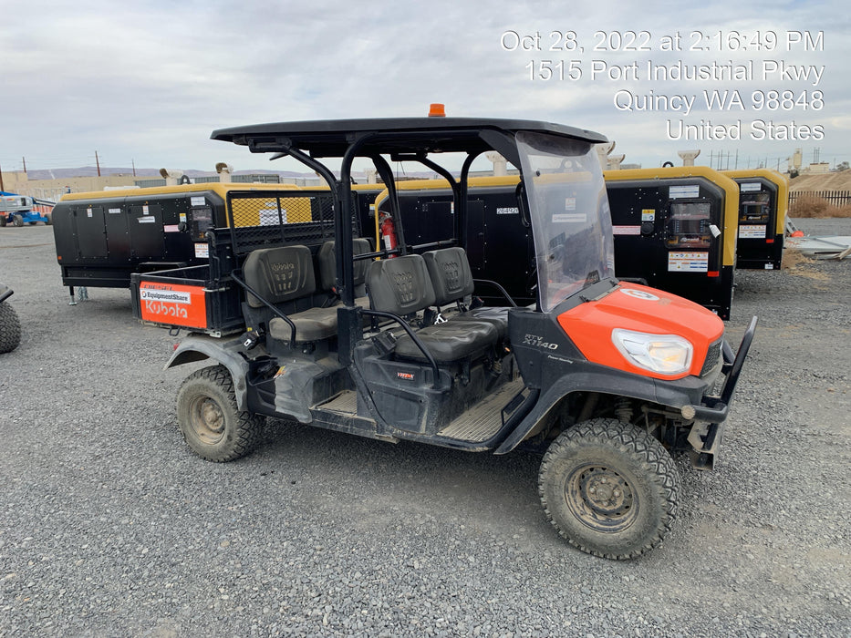 2022 Kubota RTV-X1140W-H Plastic Canopy, Windshield Acrylic Clear, LED Strobe Light, Wire Harness Kit, Back up Alarm