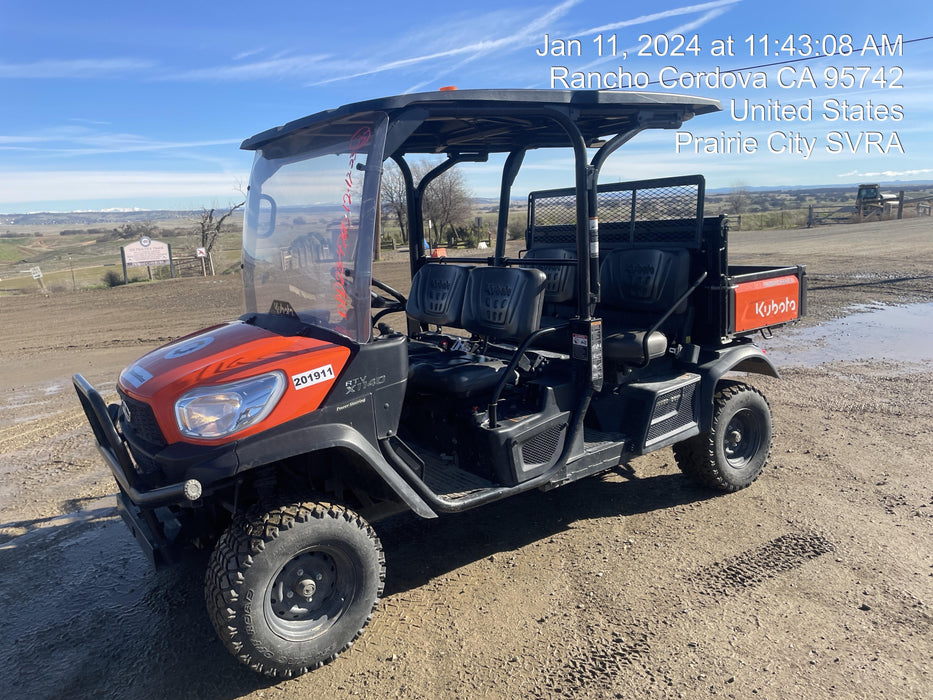 2022 Kubota RTV-X1140W-H Plastic Canopy, Windshield Acrylic Clear, LED Strobe Light, Wire Harness Kit, Back up Alarm