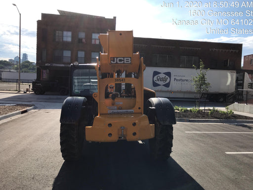 2019 JCB 510-56 Open ROPS, 74 HP, Solid Tires, Worklights, Beacon, Aux Hydraulics, Lifting Eye 72" Carriage/60" Forks