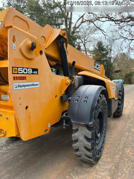 2020 JCB 509-42 Cab/Heat/Air, Solid Tires, Work Lights, Beacon, Aux Hydraulics, Back up Alarm, Lifting Eye, ES Decals