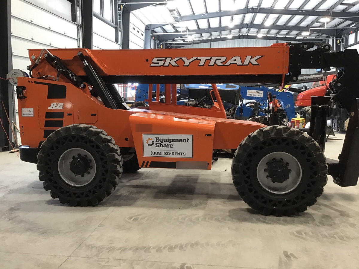 2018 Skytrak 10054 Skytrak 10054 10K Telehandler w/Open ROPS Solid Tires, LED Work Lights, Rotating Beacon, 60" Carriage/60" Forks