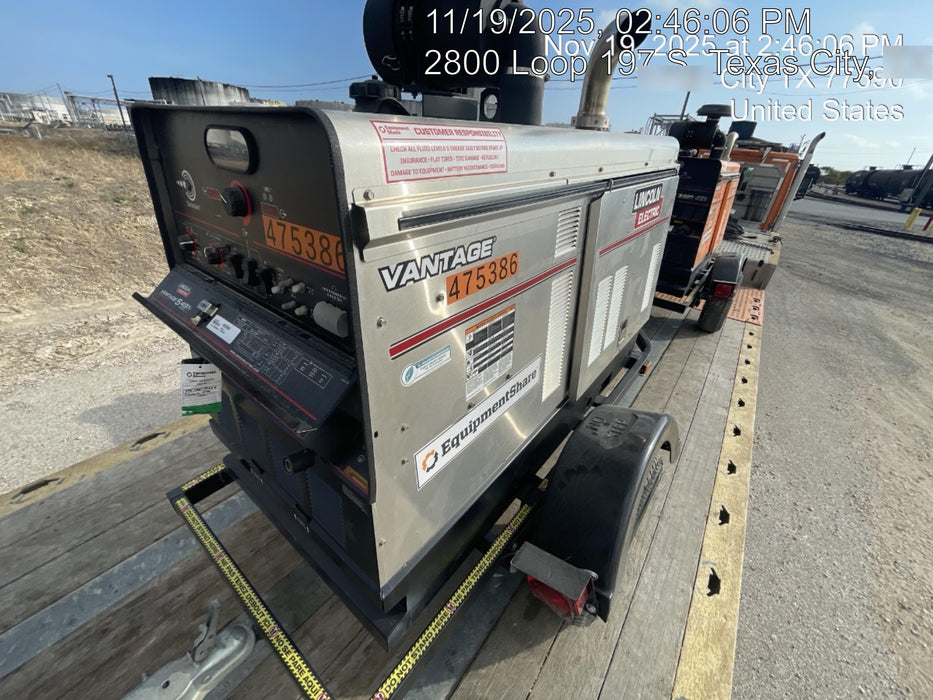 2024 Lincoln Electric Vantage 549X Vantage 549X Ready Pak 3 w/ Telematics & Decals, Stainless (Includes Trailer, Cable Rack, Fender Light Kit), part #K3534-2-RP3MES