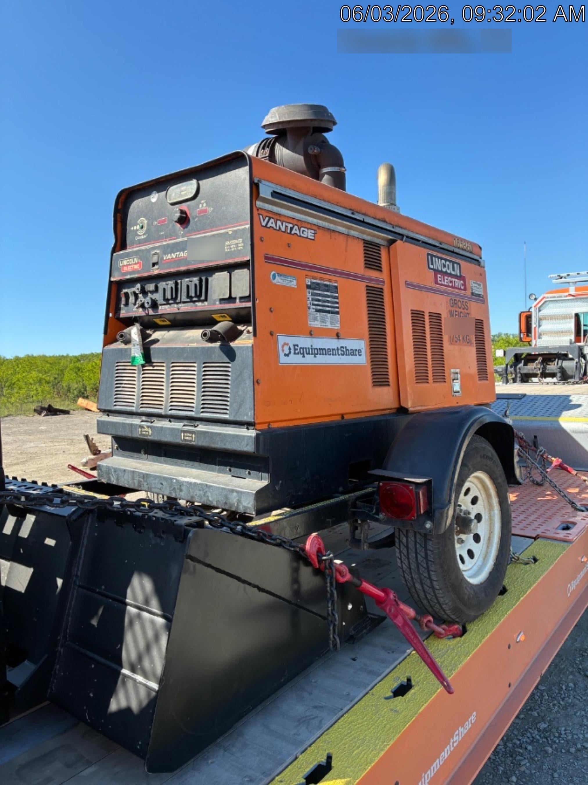 2021 Lincoln Electric Vantage 549X Ready Pak 3, ORANGE (includes trailer, cable rack, fender light kit)