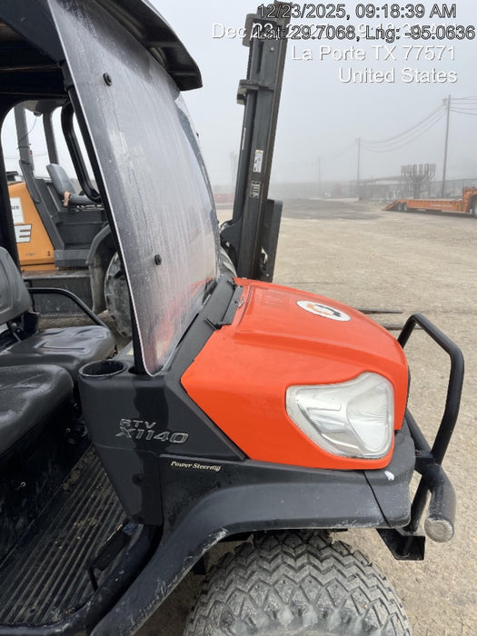 2021 Kubota RTV-X1140W-H Plastic Canopy, Windshield Acrylic Clear, LED Strobe Light, Wire Harness Kit, Back up Alarm