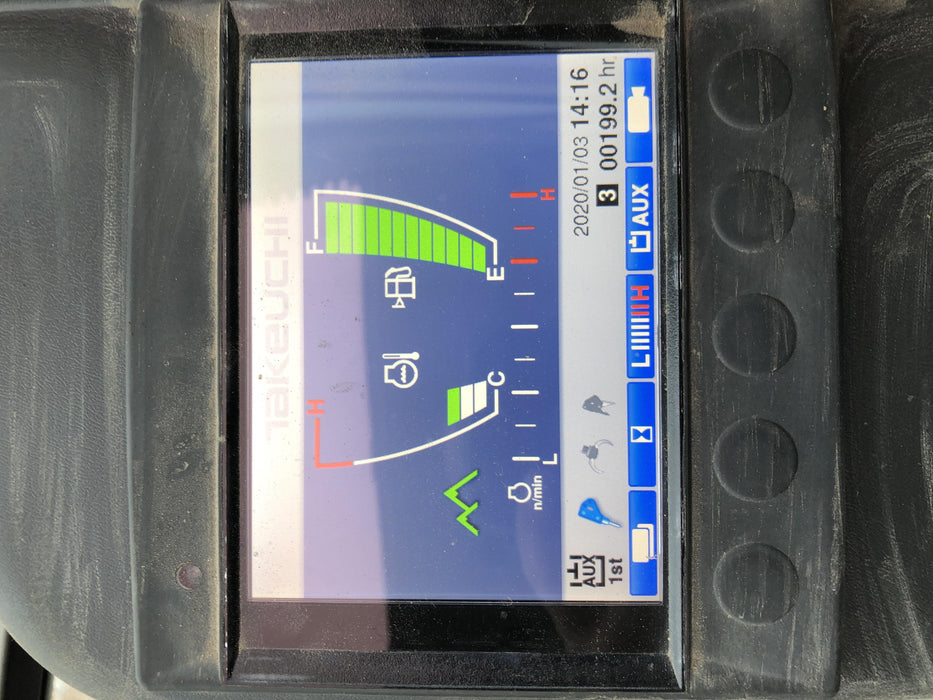 2019 Takeuchi TB290 Cab, AC, Rubber Tracks, Dozer Blade, Travel Alarm, Control Pattern Change Valve, Auxiliary Hydraulics w/18" Quick Coupler Bucket with teeth, 6.2 cu. ft. capacity/24" Quick Coupler Bucket with teeth, 8.6 cu. ft. capacity/36" Quick Coupler Bucket with teeth, 13.4 cu. ft. capacity, Quick Coupler, Hydraulic Thumb Installed