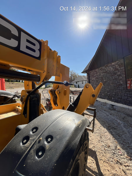 2019 JCB 510-56 Open ROPS, 74 HP, Solid Tires, Worklights, Beacon, Aux Hydraulics, Lifting Eye, 60" Carriage/60" Forks