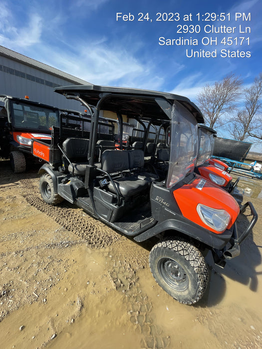 2022 Kubota RTV-X1140W-H Plastic Canopy, Windshield Acrylic Clear, LED Strobe Light, Wire Harness Kit, Back up Alarm