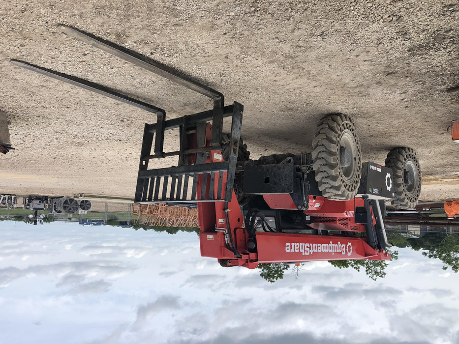 2019 Manitou MTA8044 74hp T4F, Cab/Heat/Air, Cab and Boom LED work lights, Auxiliary Hydraulics, Solid Tires, Amber strobe, Lift Hook 66" Carriage, 60" Forks