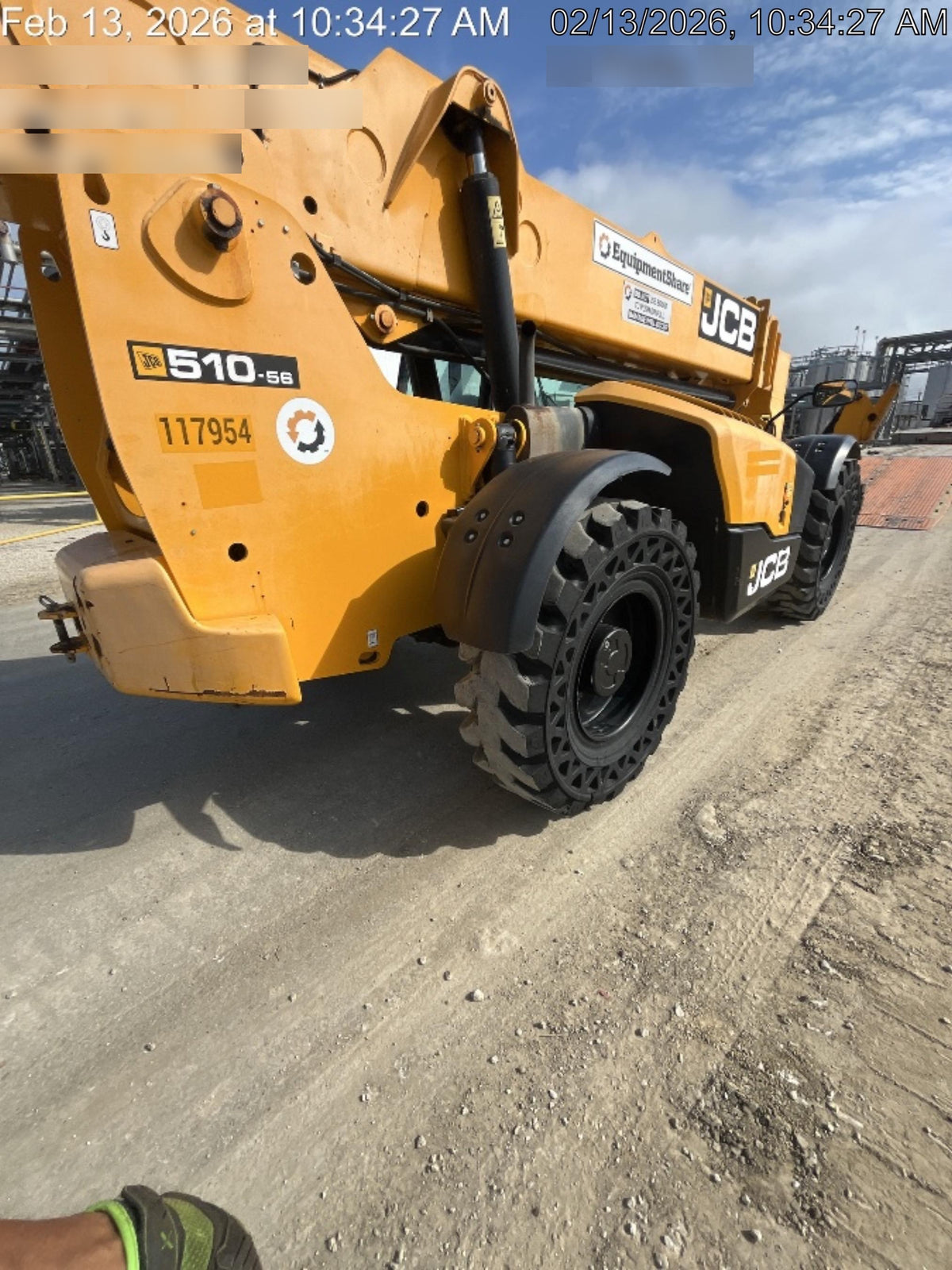 2020 JCB 510-56 Cab/Heat/Air, Solid Tires, Work Lights, Beacon, Aux Hydraulics, Back up Alarm, Lifting Eye, ES Decals