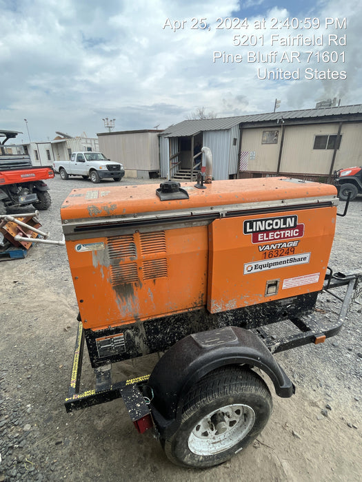 2021 Lincoln Electric Vantage 322 Vantage 322 Ready Pak 3 w/ Decals, ORANGE (includes trailer, cable rack, fender light kit) NO Telematics