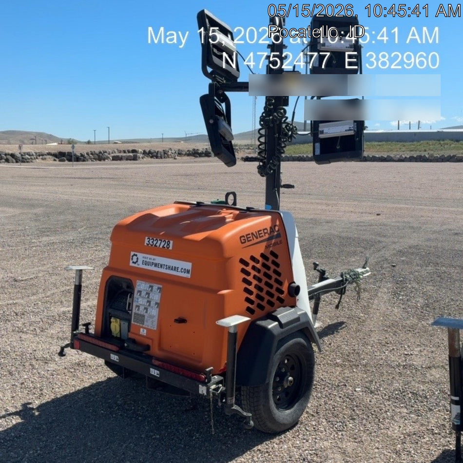 2023 Generac MLT2 Diesel, Flex Switch 120V Input, Powerzone Controller, (4) 320W LED Lights, 4kW Generator, 39.9 Gal Fuel Tank, 2" Ball, T3