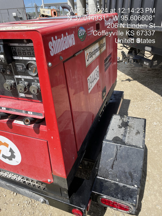 2023 Shindaiwa DGW400MDL Kubota D902 Engine, 23 HP, Dual Op Welder, Wire, Arc, Droop Stick, Tig, and CC Stick Functionality, Simulphase, 3 Phase and 1 Phase Gen Output, Single Axle NB Trlr, Slr Trckl Chrg 12V 12W, Fire Ext