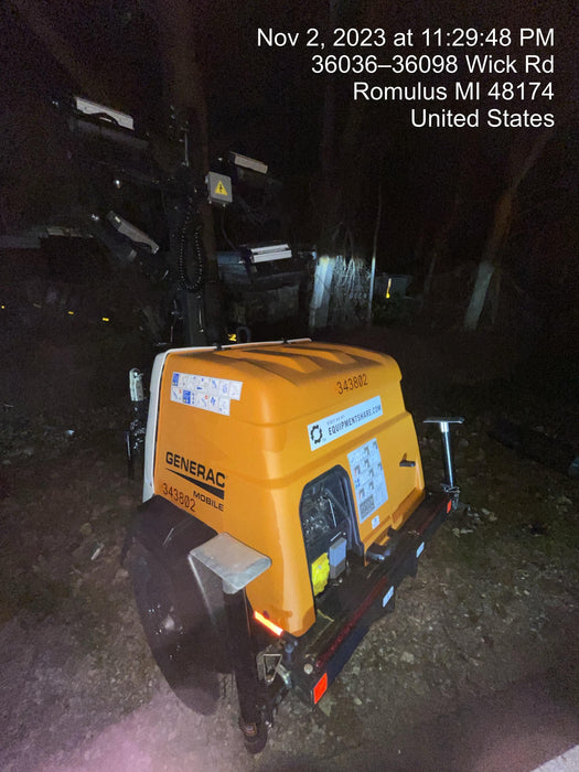 2023 Generac MLT2 Diesel, Flex Switch 120V Input, Powerzone Controller, (4) 320W LED Lights, 4kW Generator, 39.9 Gal Fuel Tank, 2" Ball, T3