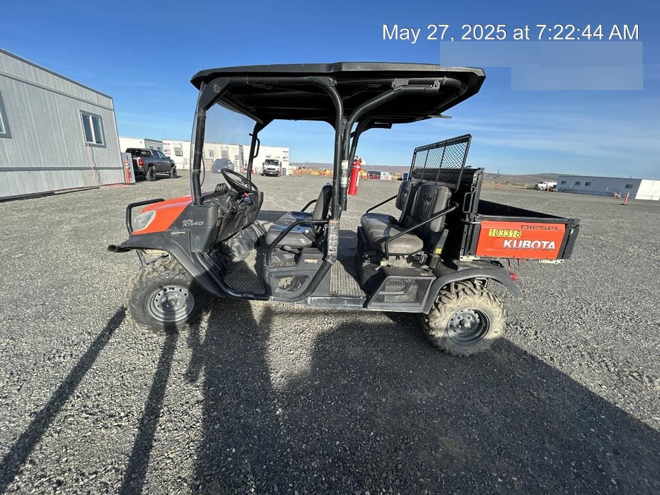 Kubota RTV-X1140W-H 4WD utility cart -LED strobe -Windshield tempered glass -Plastic canopy -Wire harness kit -Backup alarm