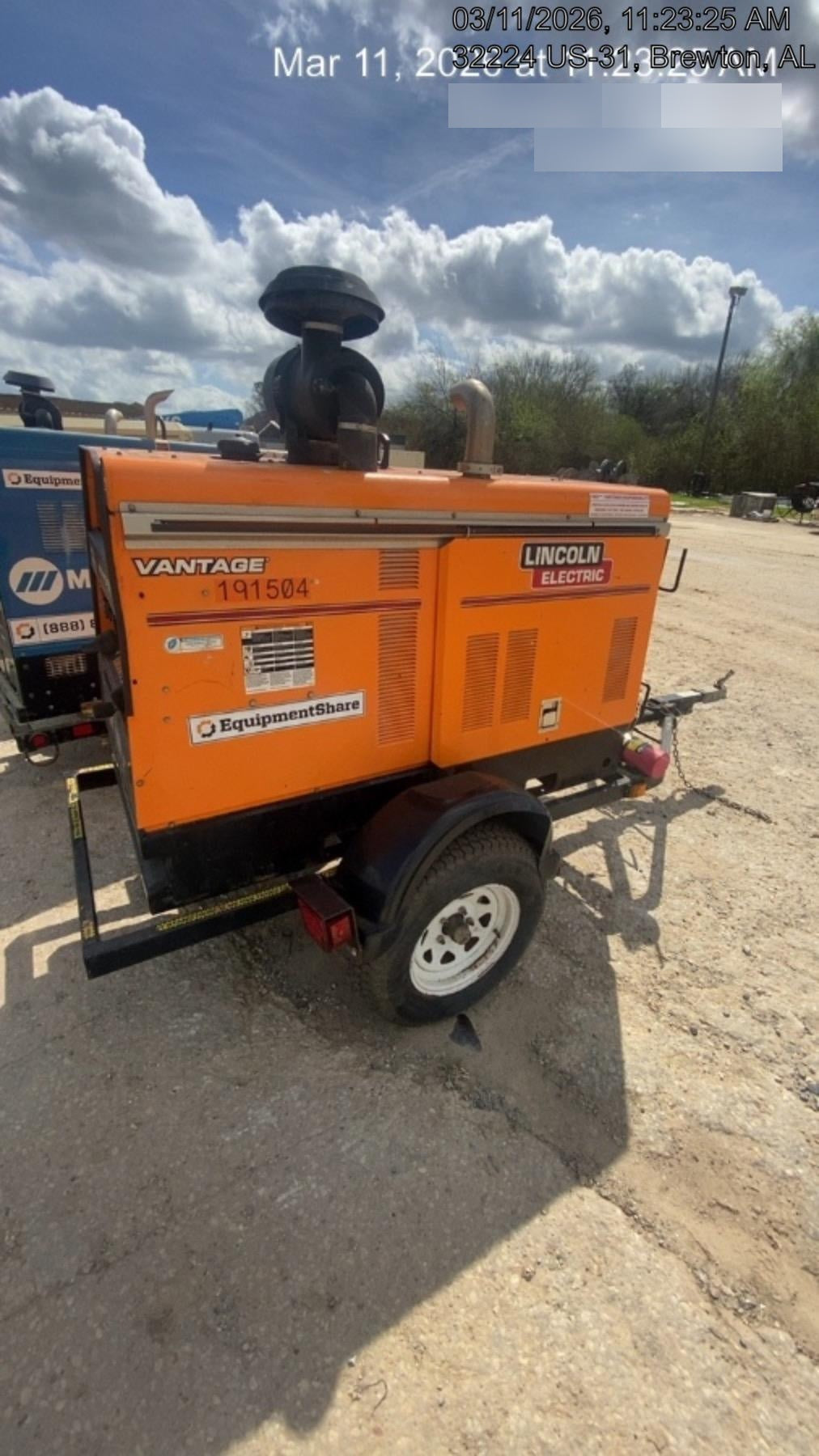 2021 Lincoln Electric Vantage 549X Ready Pak 3, ORANGE (includes trailer, cable rack, fender light kit)