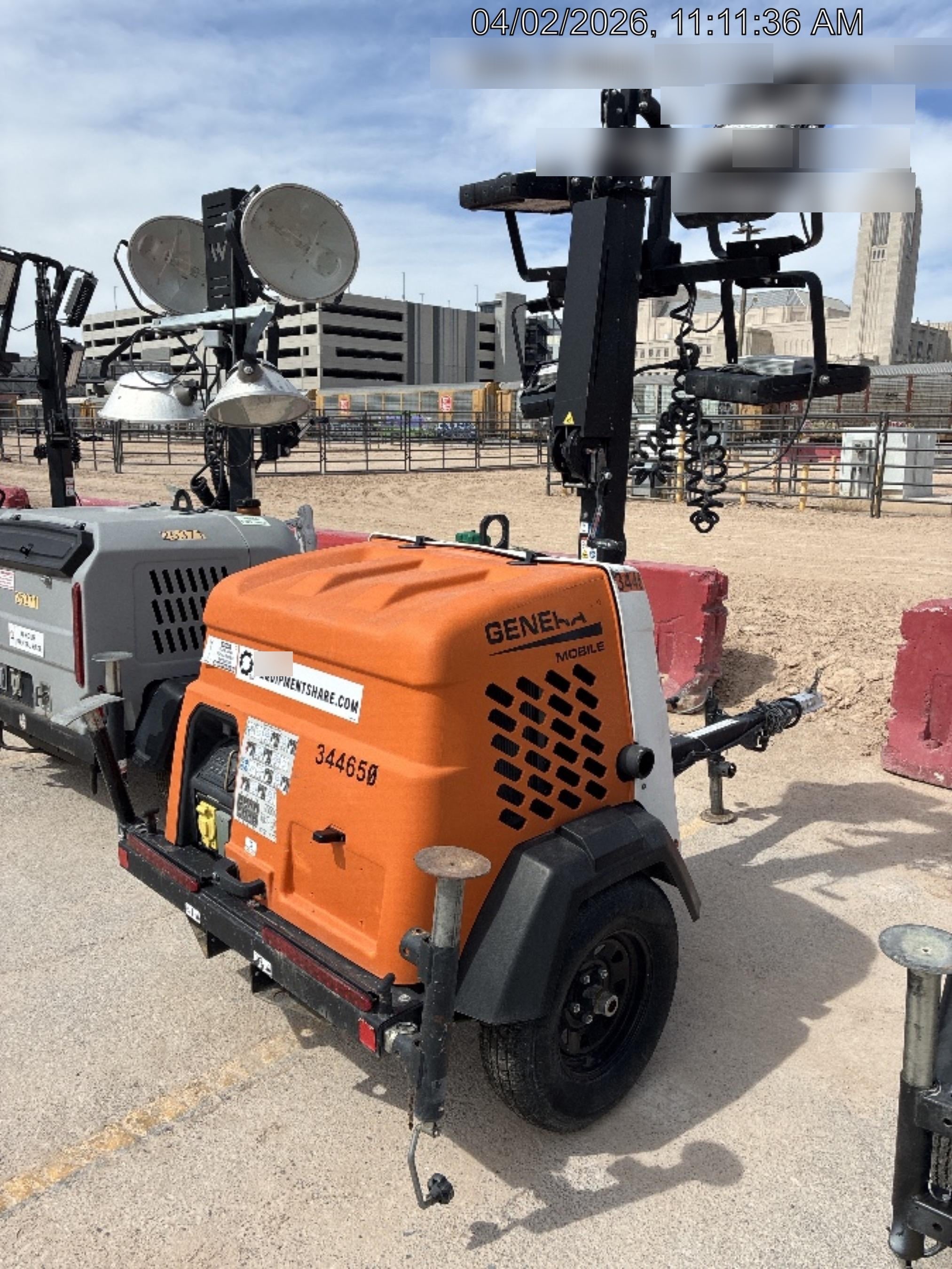 2023 Generac MLT2 Diesel, Flex Switch 120V Input, Powerzone Controller, (4) 320W LED Lights, 4kW Generator, 39.9 Gal Fuel Tank, 2" Ball, T3