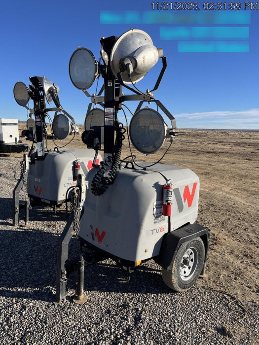 2018 Wacker Neuson LTV6L-MH Wacker Neuson LTV6L Mobile Light Tower w/Fuel Level Sensor Installed